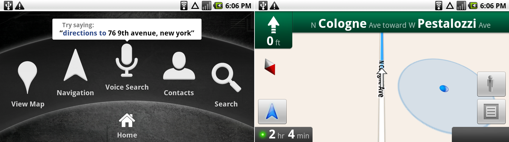 Car Home主屏幕,并且因为有空间,加入了一个横版的导航。