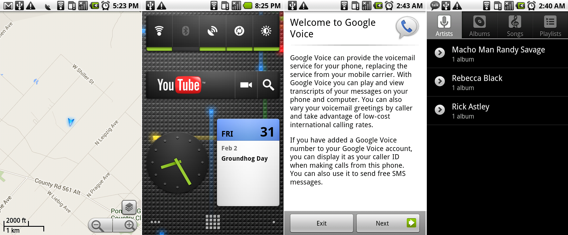 谷歌地图的一些实验性功能,新的小部件设计,Google Voice里我们能接触到的唯一一个界面,以及新的带标签的音乐界面设计。