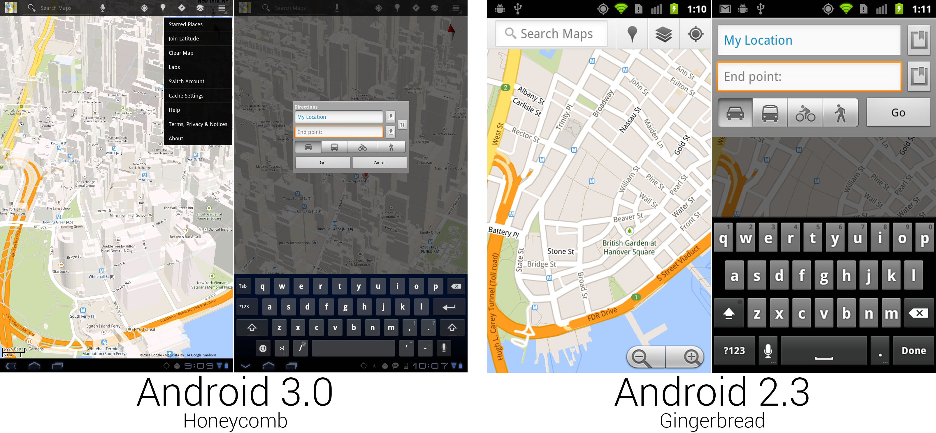 新谷歌地图的一些地方真的很棒,一些却是从安卓 1.5 来的。