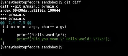 git-diff output git-diff output