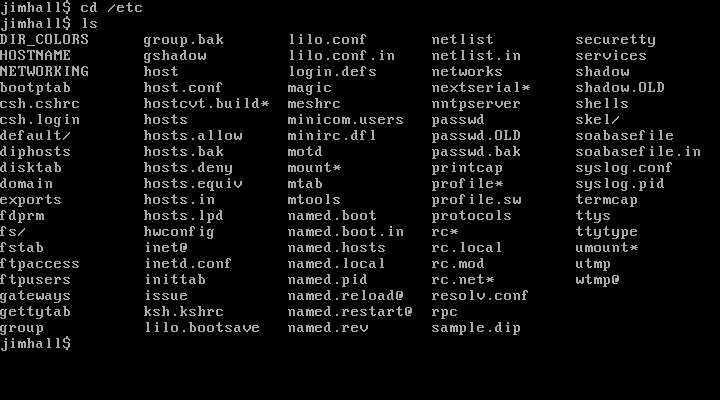 The /etc directory The /etc directory