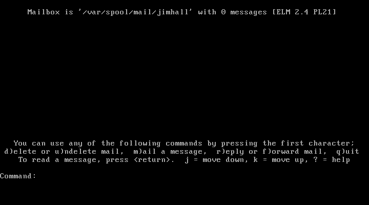 Elm mail reader Elm mail reader