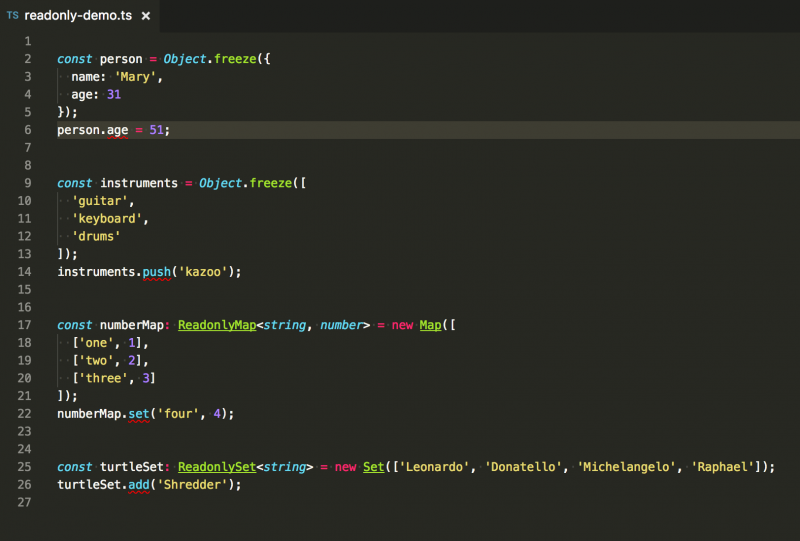 TypeScript Readonly Interfaces TypeScript Readonly Interfaces