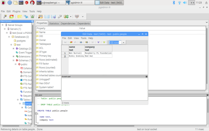 viewing test data viewing test data