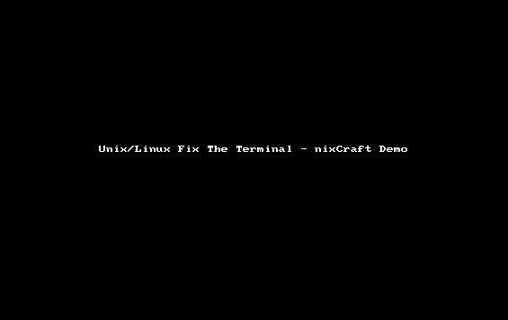 Animated gif 01:Fix Unix Console Gibberish Command Demo