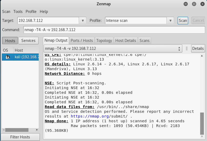 Kali Zenmap Kali Zenmap