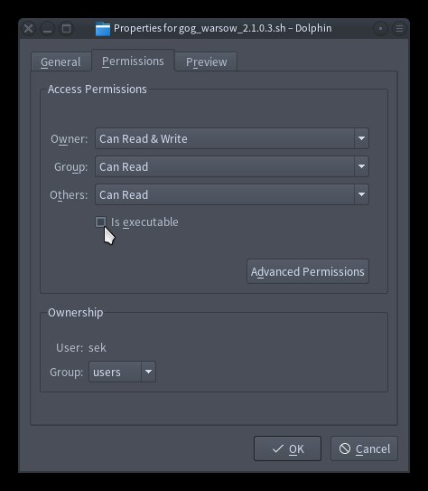Giving an installer executable permission Giving an installer executable permission