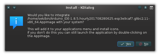 AppImage system integration AppImage system integration