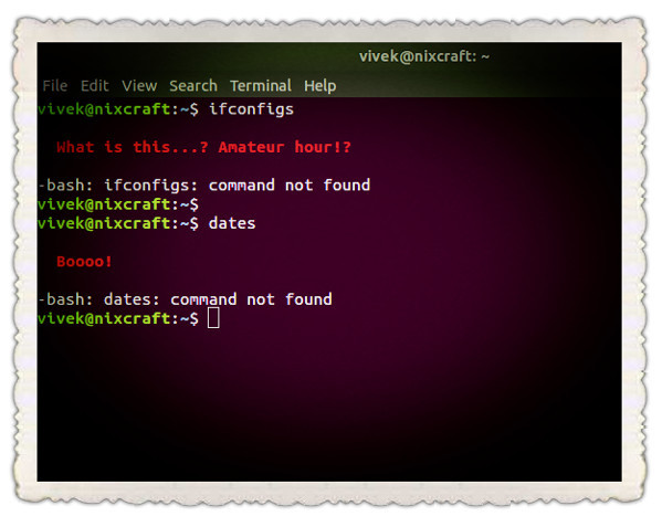 一个有趣的 bash 钩子功能,嘲讽输入了错误命令的你。