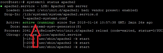 check if apache is running