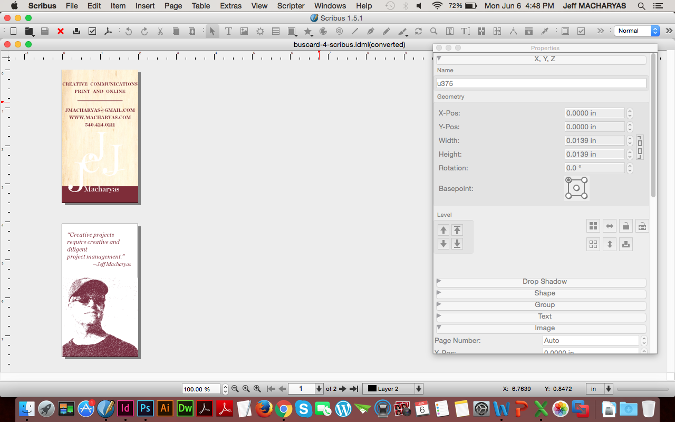 InDesign IDML file opened in Scribus InDesign IDML file opened in Scribus