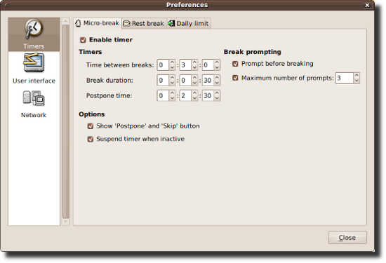 图 02:修改 Workrave 对象属性