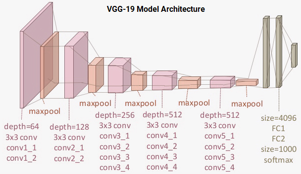 VGG-19 Model Architecture VGG-19 模型架构