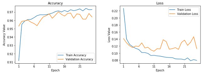 Learning curves for fine-tuned pre-trained CNN Learning curves for fine-tuned pre-trained CNN