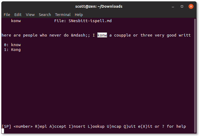 Checking spelling with Ispell Checking spelling with Ispell