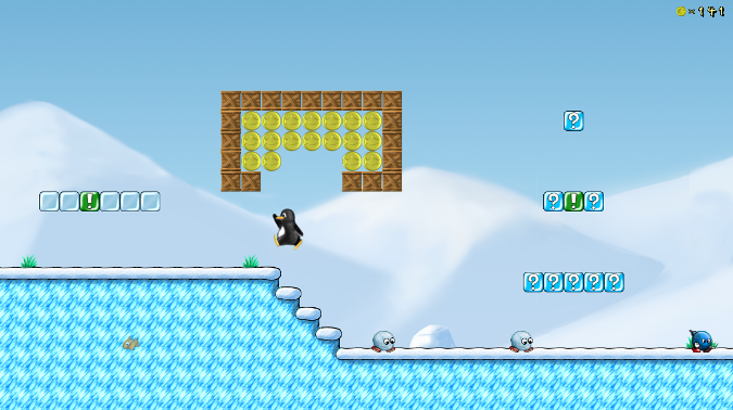 Supertux, a tile-based video game Supertux, a tile-based video game