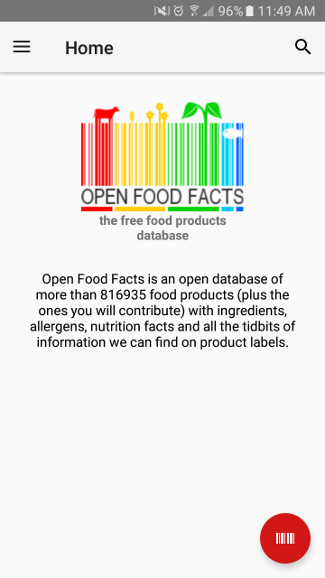 Open Food Facts app Open Food Facts app