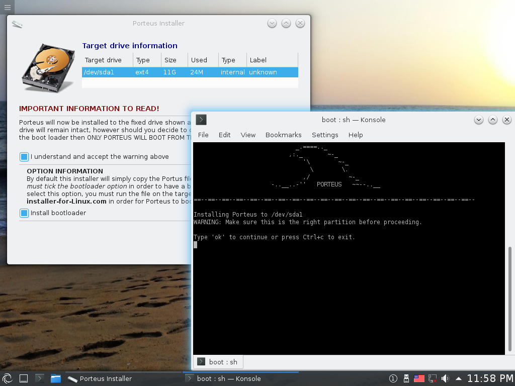 Porteus installer Porteus installer