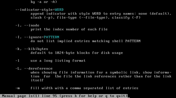 ls man page ls man page