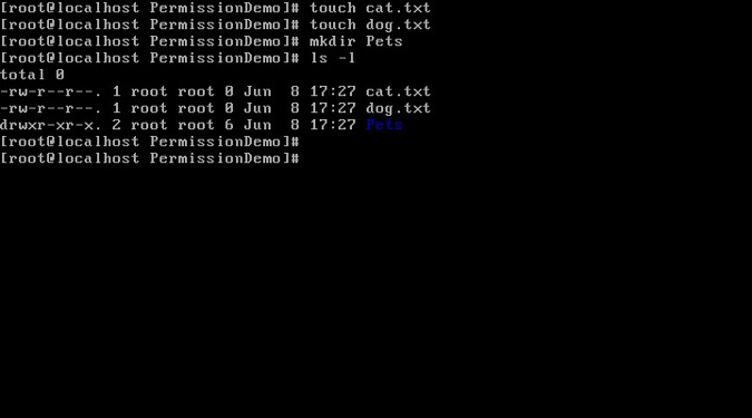 Creating new files and directory Creating new files and directory