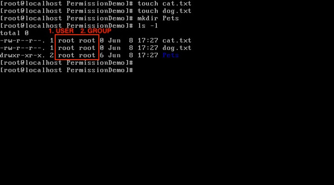 Output from -ls command Output from -ls command