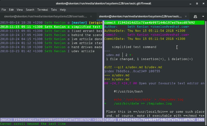 Tig screenshot Tig screenshot