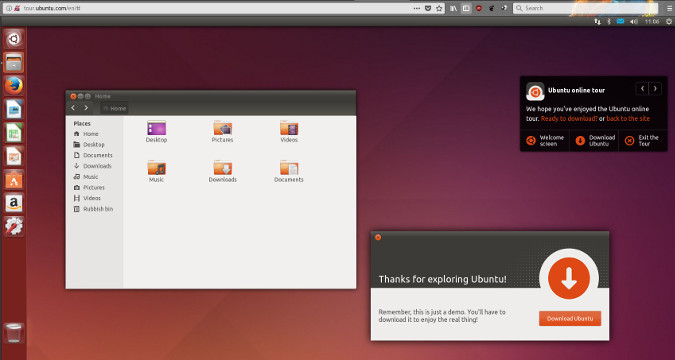 Linux tour screenshot Linux tour screenshot