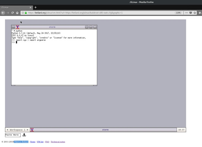 JSLinux JSLinux
