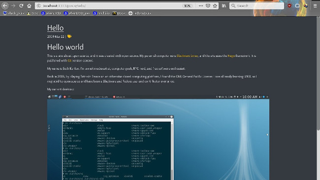 Previewing Hugo site Previewing Hugo site