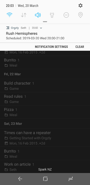 Orgzly notification Orgzly notification