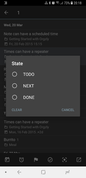 Orgzly to-do list Orgzly to-do list