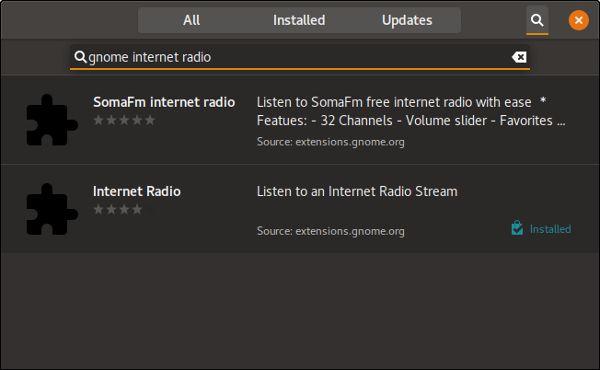 GNOME Internet Radio plugin GNOME Internet Radio plugin