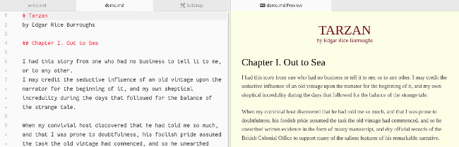 Atom's preview screen Atom’s preview screen