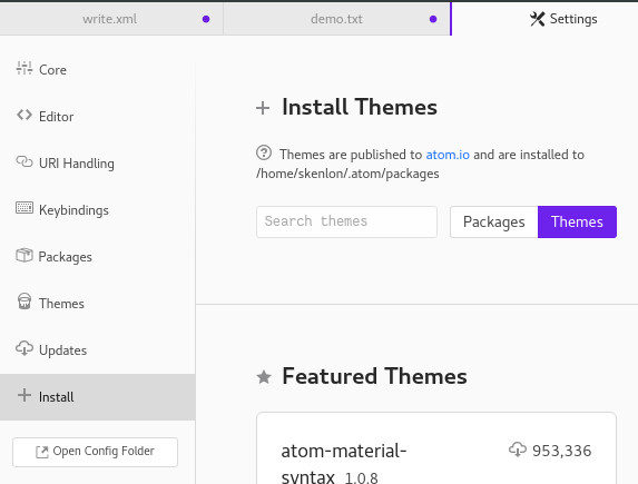 Atom's themes Atom’s themes