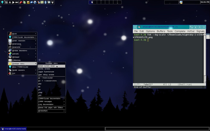 FVWM-crystal running on Slackware 14.2 FVWM-crystal running on Slackware 14.2