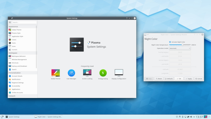 KDE Plasma desktop KDE Plasma desktop