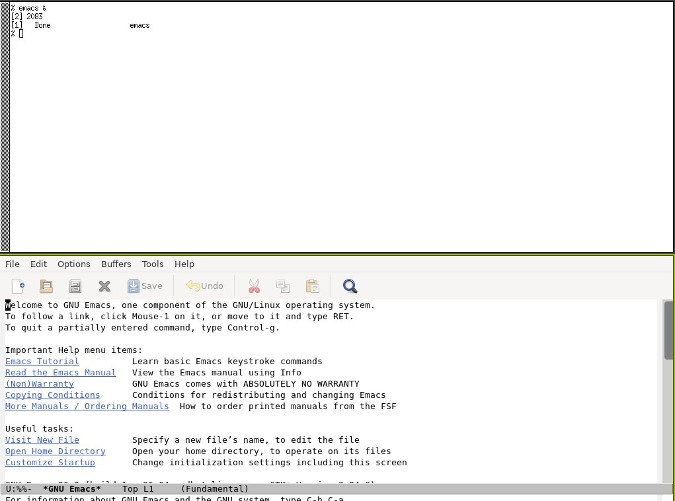 Emacs running in Herbstluftwm Emacs running in Herbstluftwm
