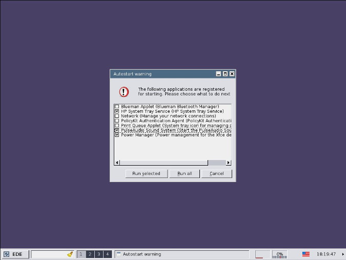 Importing desktop services in EDE Importing desktop services in EDE