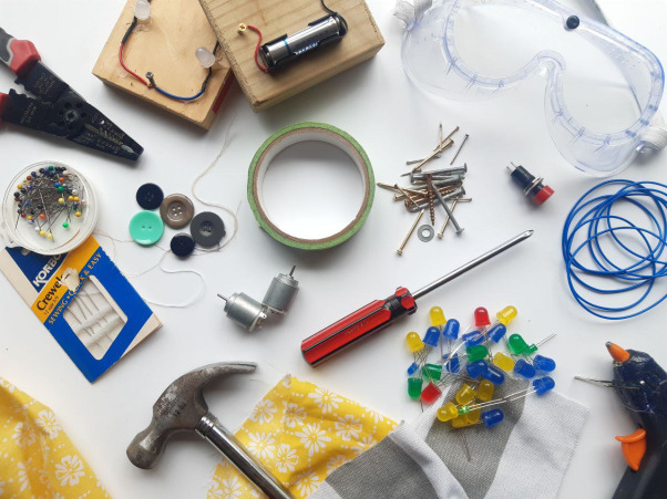 A maker kit assembled in a quick trip to the hardware store A maker kit assembled in a quick trip to the hardware store