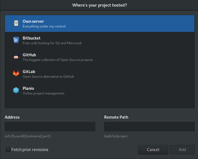 Choosing a Sparkleshare host Choosing a Sparkleshare host