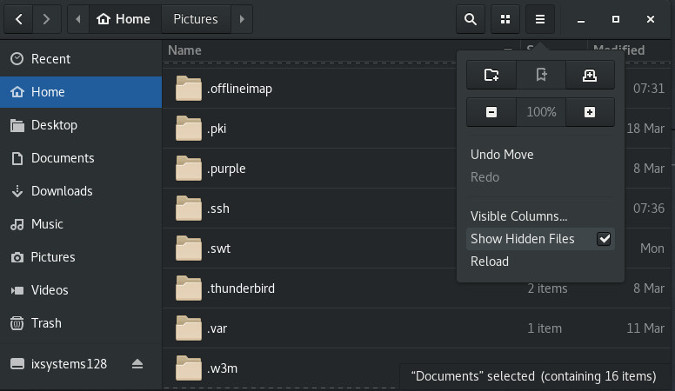 Showing hidden files in GNOME Showing hidden files in GNOME