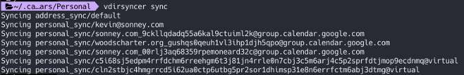 vdirsyncer vdirsyncer
