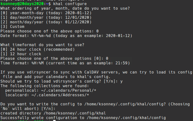Configuring khal Configuring khal