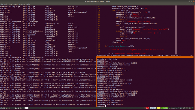 byobu screenshot byobu screenshot