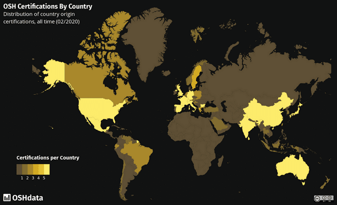Open source hardware map Open source hardware map