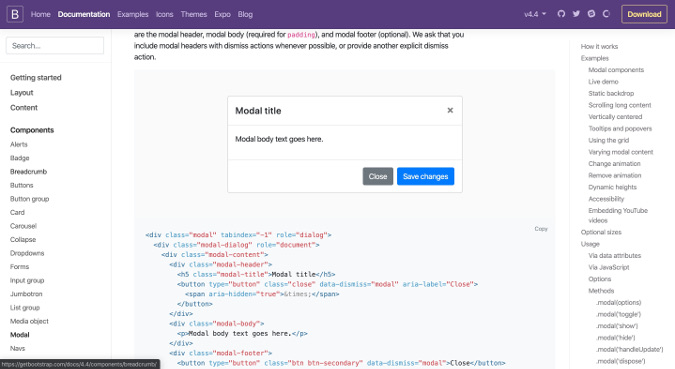Bootstrap documentation Bootstrap documentation