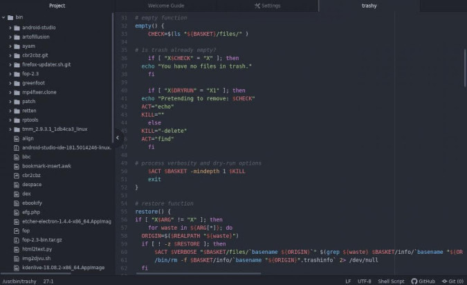 Atom screenshot Atom screenshot