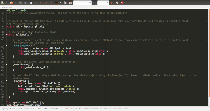 Geany screenshot Geany screenshot