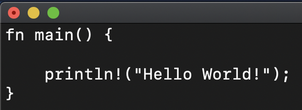 Rust code without syntax highlighting Rust code without syntax highlighting