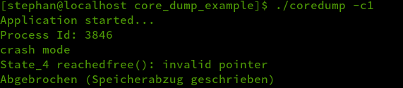 Dump written Dump written